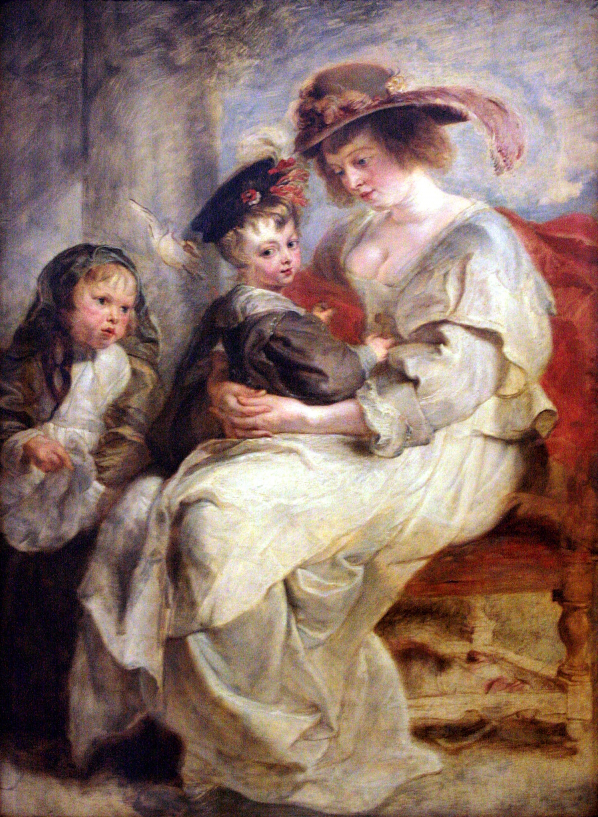 Hélène Fourment et deux de ses enfants par Pierre Paul Rubens