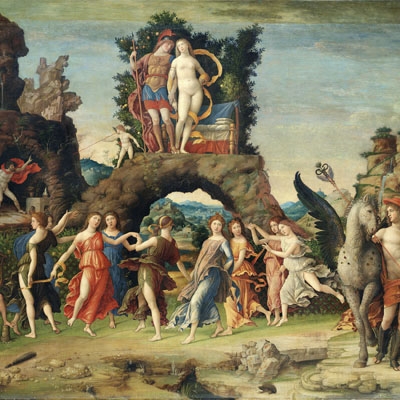 Le Parnasse tableau peint par Andrea Mantegna