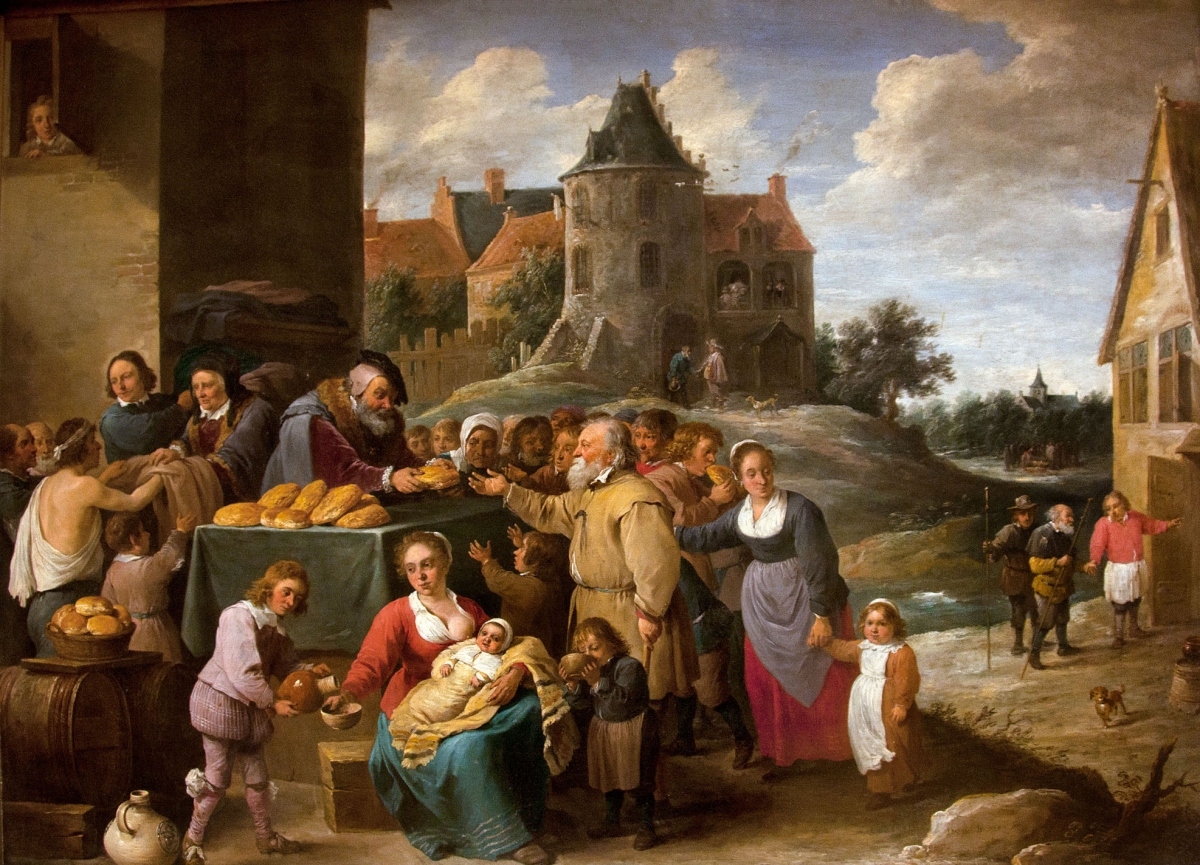 Les oeuvres de miséricorde tableau peint par David Tenier le jeune vers 1640