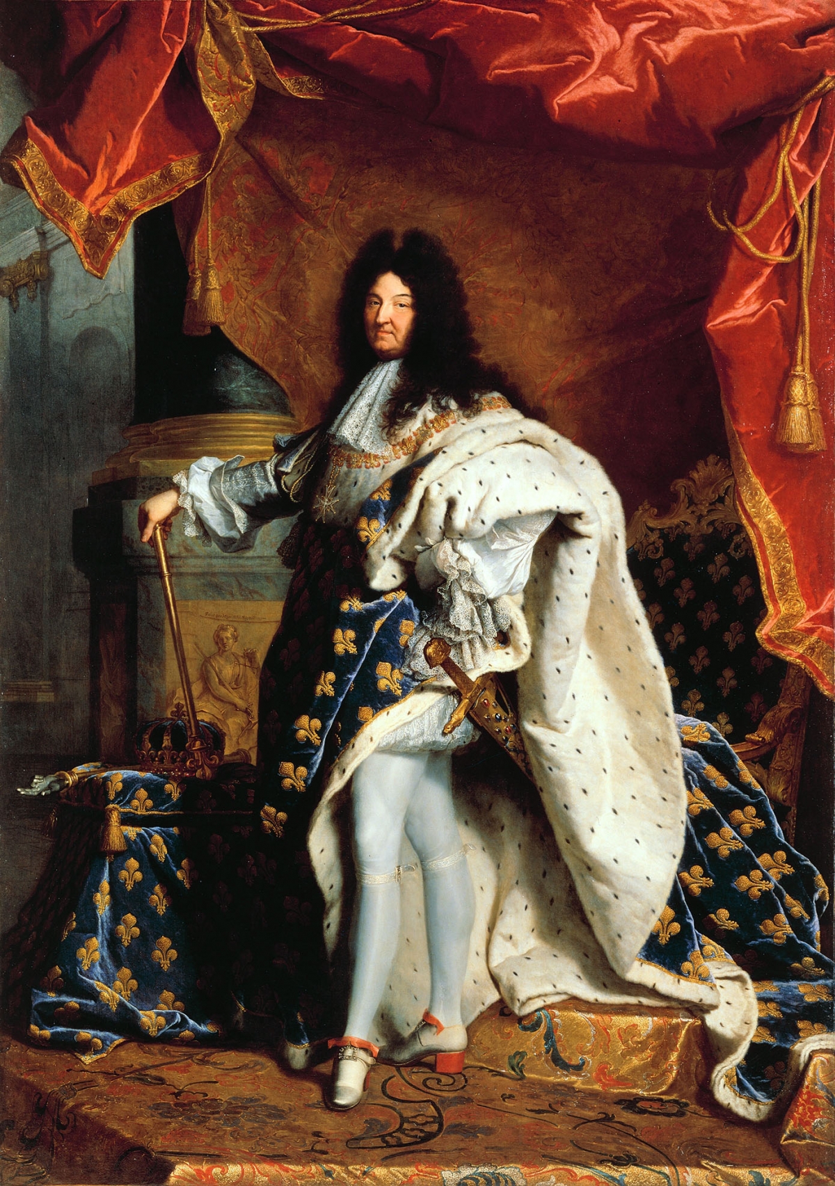 Portrait de Louis XIV en costume de sacre peint par Hyacinthe Rigaud