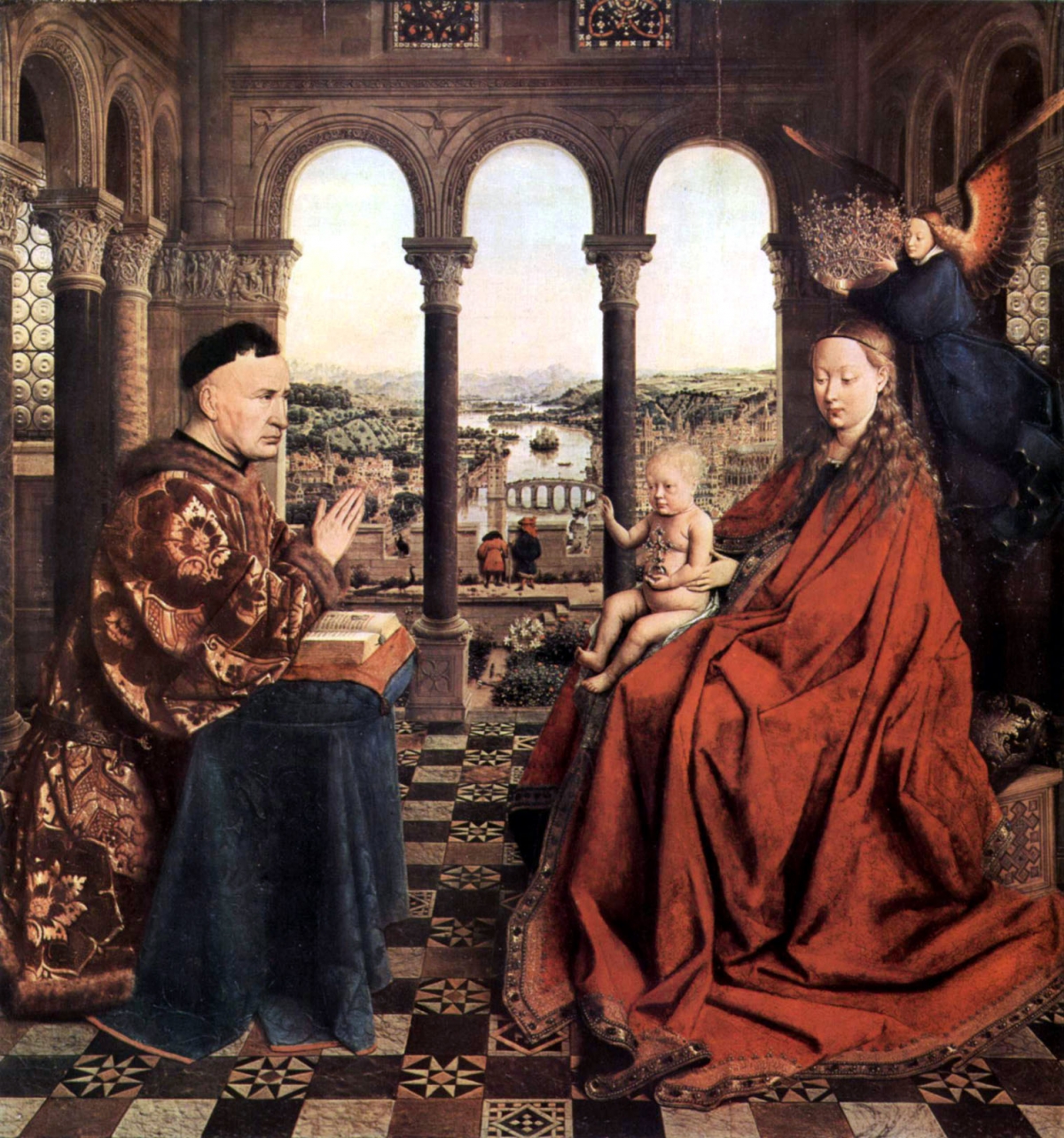 La Vierge du chancelier Rolin peint par Jean van Eyck vers 1435