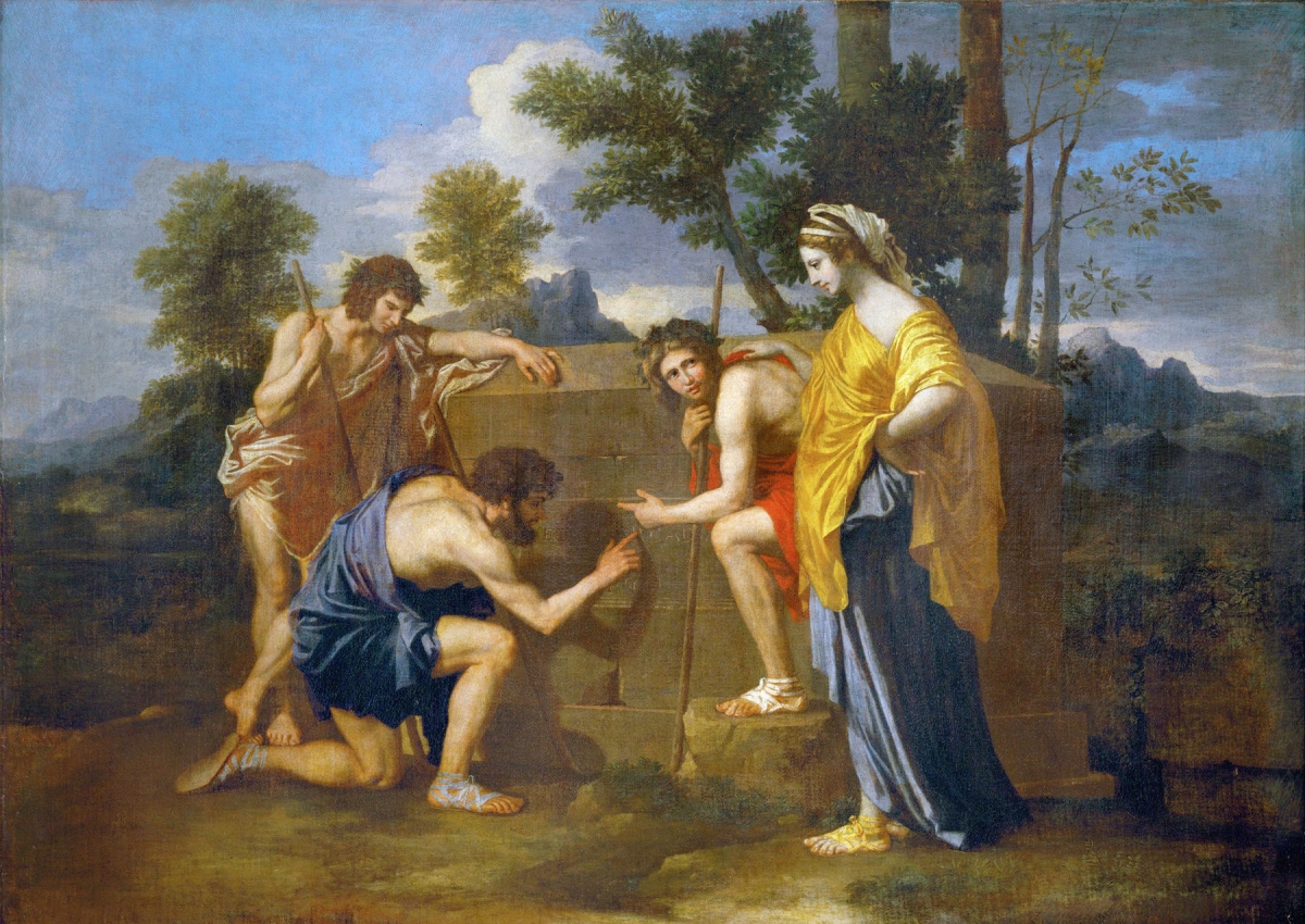Les Bergers d'Arcadie tableau peint par Nicolas Poussin