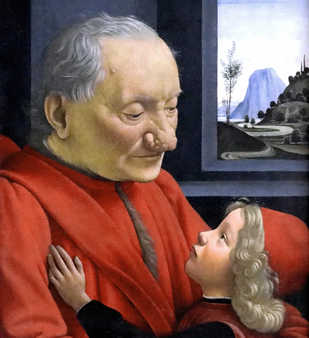 Portrait d'un vieillard et d'un jeune garçon peint par Domenico Ghirlandaio