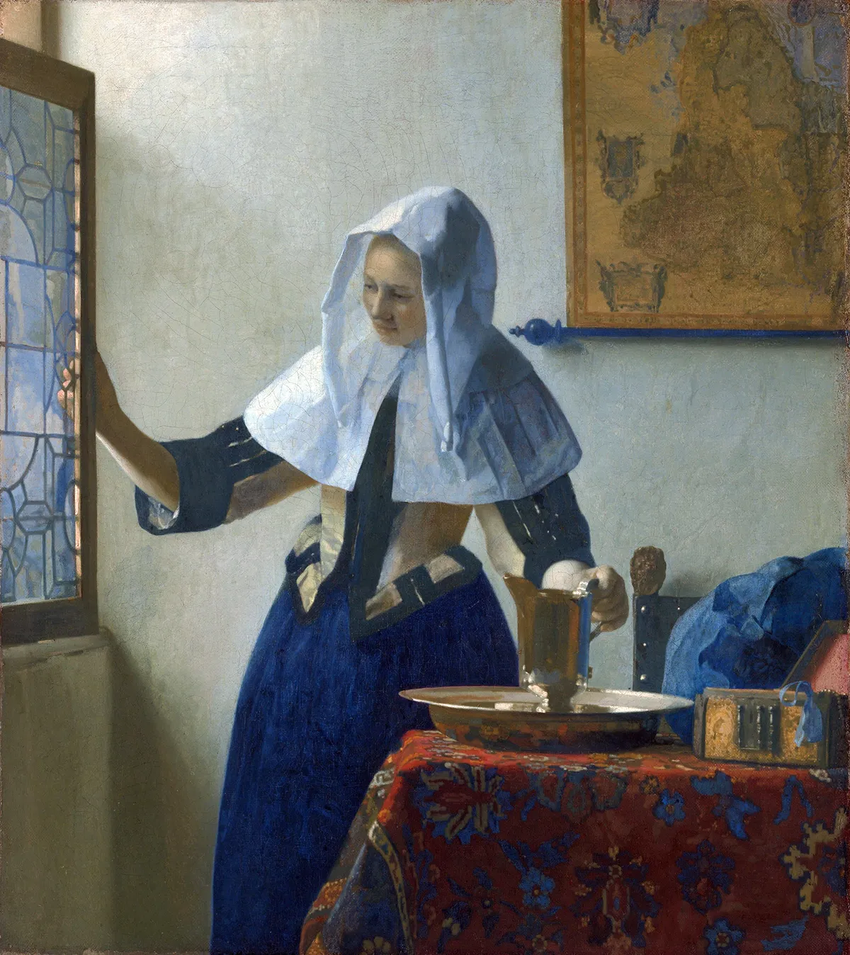 Jeune femme à l'aiguière par Johannes Vermeer