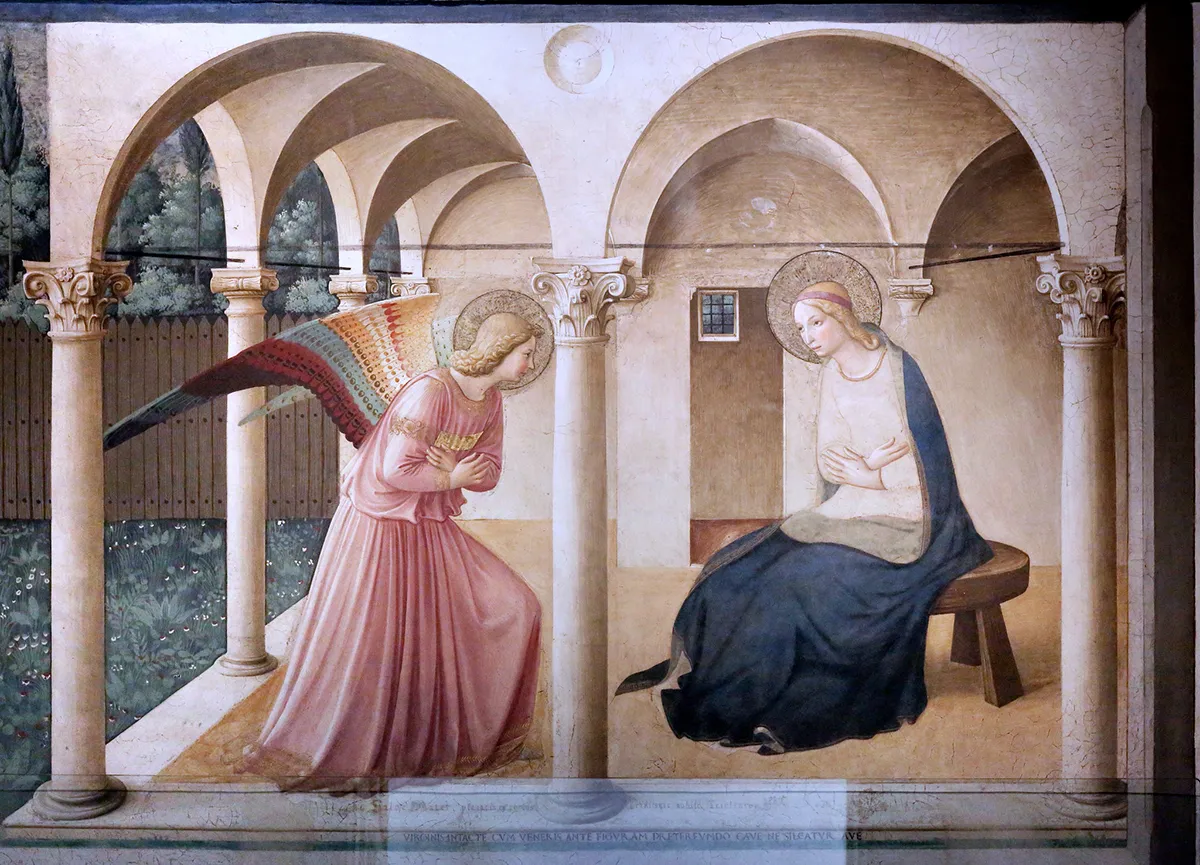 L'Annonciation fresque peinte par Fra Angelico entre 1439 et 1145