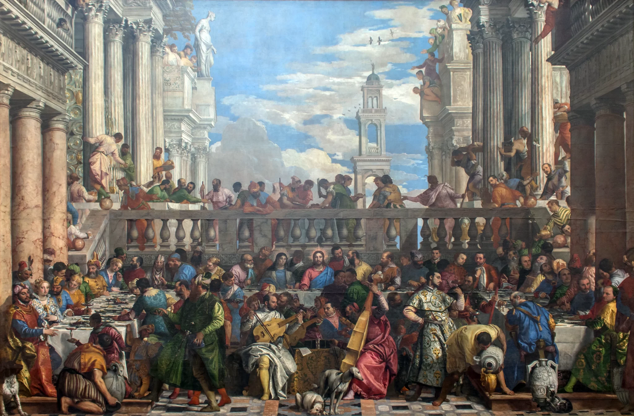 Les noces de Cana tableau peint par Véronèse en 1562 - 1563