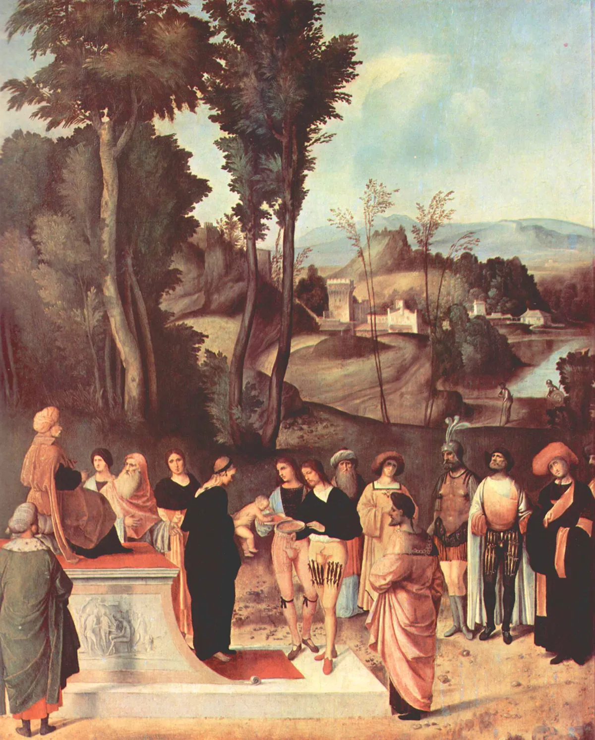L'Epreuve du feu de Moïse tableau peint par Giorgione
